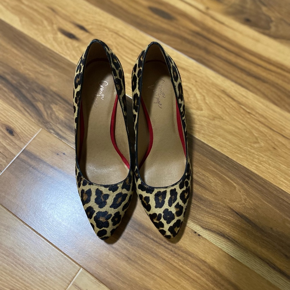 Crown Vintage Ladies Leopard Women Heels